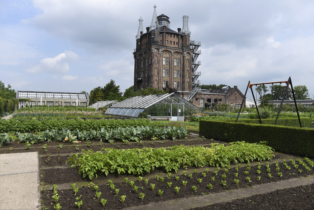 The vegetable garden and hotel at Villa Augustus