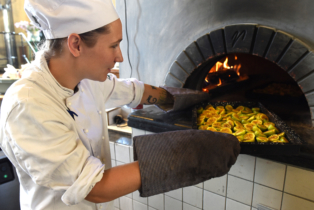 The wood-fired oven at Villa Augustus in Dordrecht